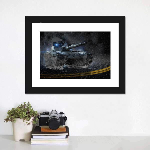 Modern Battle Tank Canvas Wall Art-3 Horizontal-Gallery Wrap-25" x 16"-Tiaracle