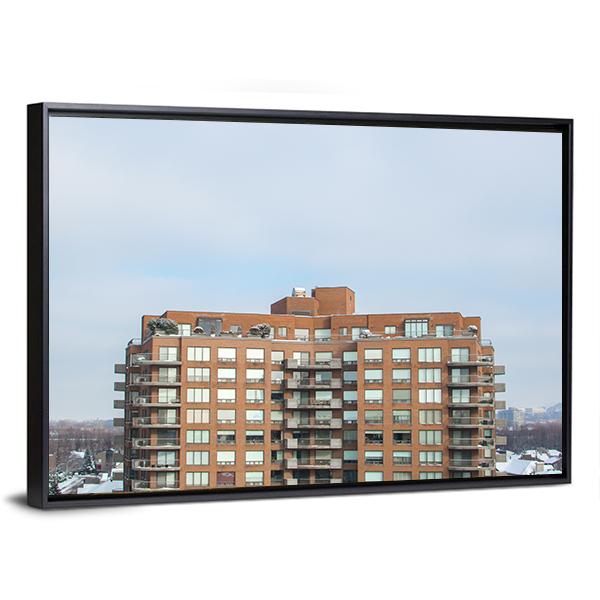 Modern Condo Buildings Canvas Wall Art-3 Horizontal-Gallery Wrap-25" x 16"-Tiaracle