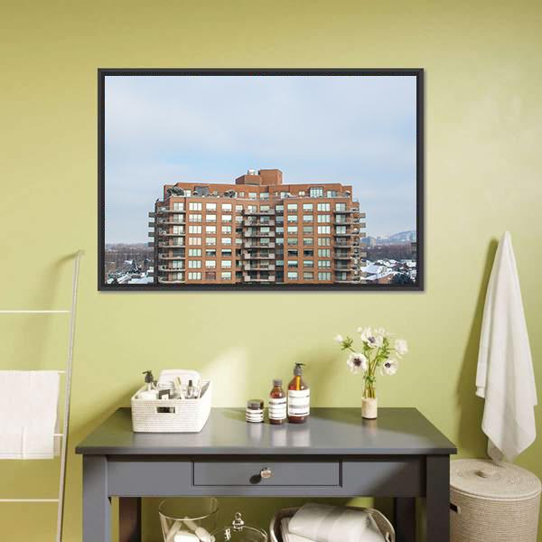 Modern Condo Buildings Canvas Wall Art-3 Horizontal-Gallery Wrap-25" x 16"-Tiaracle