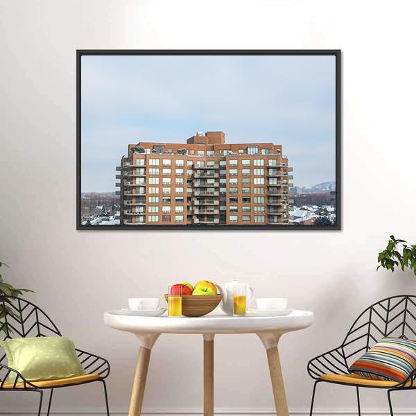 Modern Condo Buildings Canvas Wall Art-3 Horizontal-Gallery Wrap-25" x 16"-Tiaracle