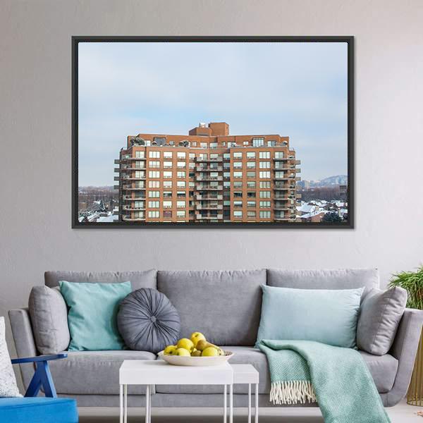Modern Condo Buildings Canvas Wall Art-3 Horizontal-Gallery Wrap-25" x 16"-Tiaracle