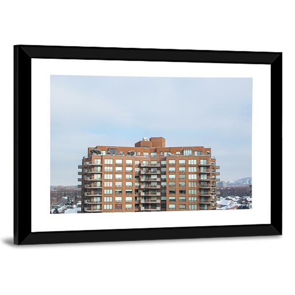 Modern Condo Buildings Canvas Wall Art-3 Horizontal-Gallery Wrap-25" x 16"-Tiaracle
