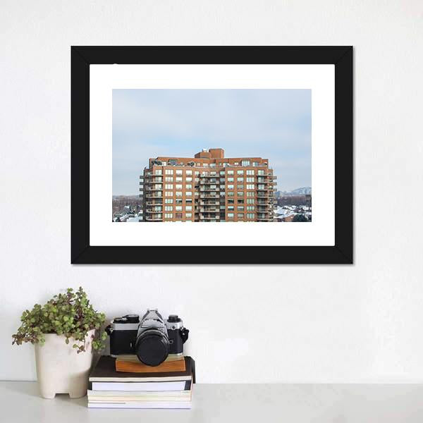Modern Condo Buildings Canvas Wall Art-3 Horizontal-Gallery Wrap-25" x 16"-Tiaracle