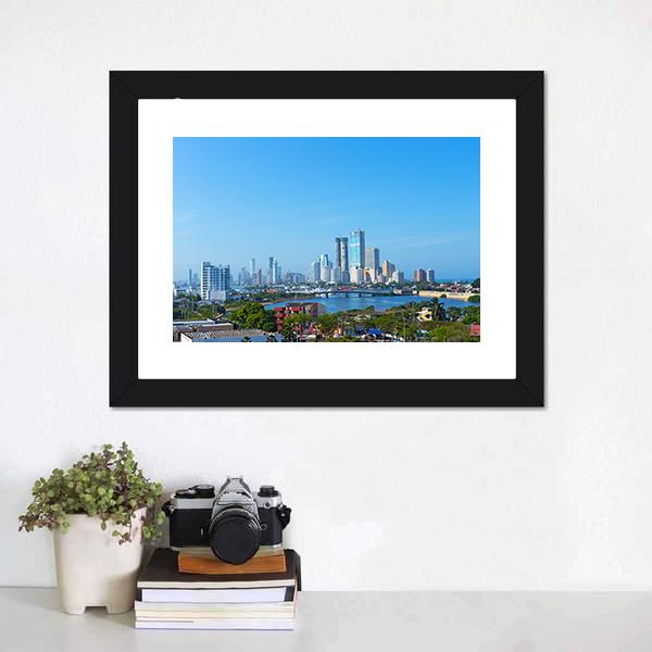 Modern Development In Cartagena Canvas Wall Art-3 Horizontal-Gallery Wrap-25" x 16"-Tiaracle