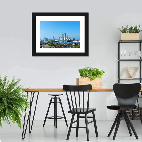 Modern Development In Cartagena Canvas Wall Art-3 Horizontal-Gallery Wrap-25" x 16"-Tiaracle