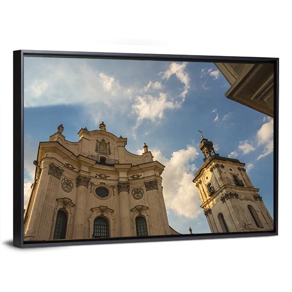 Monastery Of Discalced Carmelites With Church In Ukraine Canvas Wall Art-3 Horizontal-Gallery Wrap-25" x 16"-Tiaracle