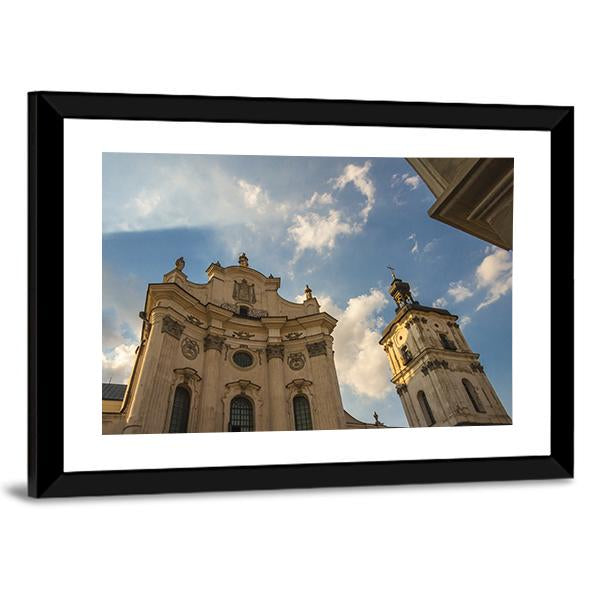 Monastery Of Discalced Carmelites With Church In Ukraine Canvas Wall Art-3 Horizontal-Gallery Wrap-25" x 16"-Tiaracle