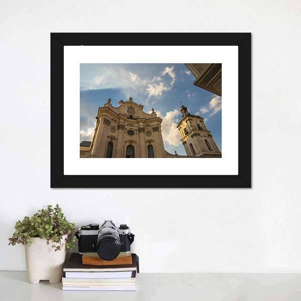 Monastery Of Discalced Carmelites With Church In Ukraine Canvas Wall Art-3 Horizontal-Gallery Wrap-25" x 16"-Tiaracle