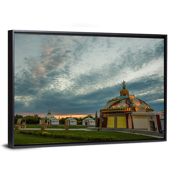 Mongolia Camp Canvas Wall Art-3 Horizontal-Gallery Wrap-25" x 16"-Tiaracle