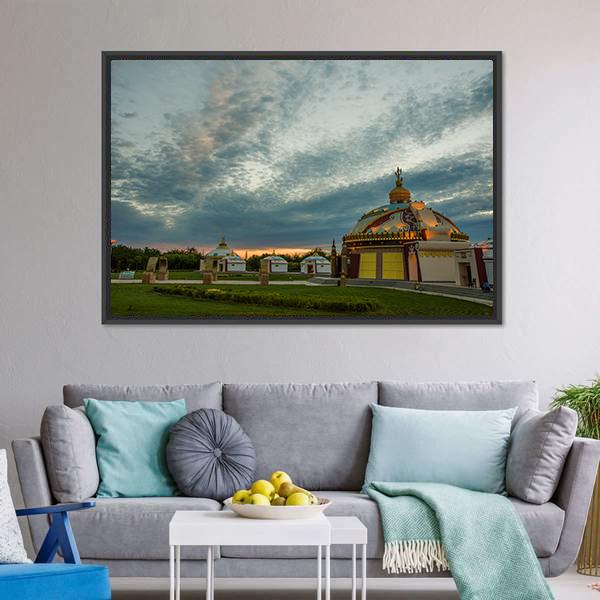 Mongolia Camp Canvas Wall Art-3 Horizontal-Gallery Wrap-25" x 16"-Tiaracle
