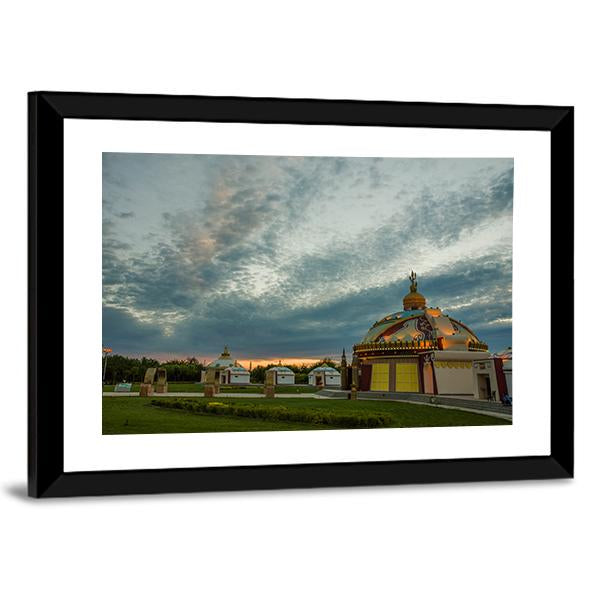 Mongolia Camp Canvas Wall Art-3 Horizontal-Gallery Wrap-25" x 16"-Tiaracle