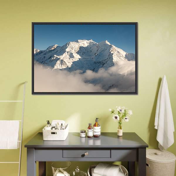 Mont Blanc In Winter Canvas Wall Art-3 Horizontal-Gallery Wrap-25&quot; x 16&quot;-Tiaracle