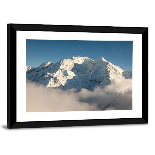 Mont Blanc In Winter Canvas Wall Art-3 Horizontal-Gallery Wrap-25" x 16"-Tiaracle