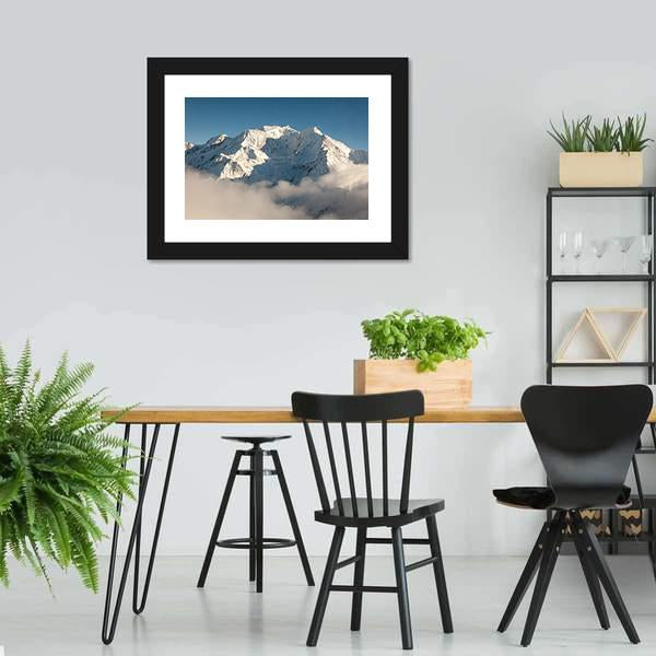 Mont Blanc In Winter Canvas Wall Art-3 Horizontal-Gallery Wrap-25" x 16"-Tiaracle
