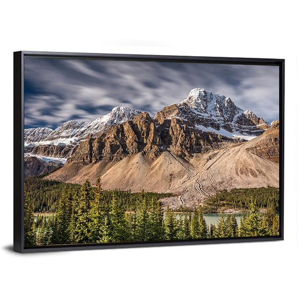 Mont Crowfoot Canada Canvas Wall Art-3 Horizontal-Gallery Wrap-25" x 16"-Tiaracle