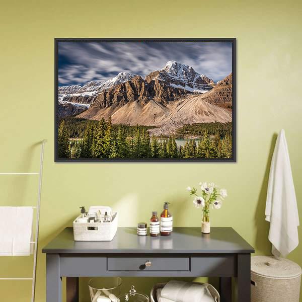 Mont Crowfoot Canada Canvas Wall Art-3 Horizontal-Gallery Wrap-25" x 16"-Tiaracle