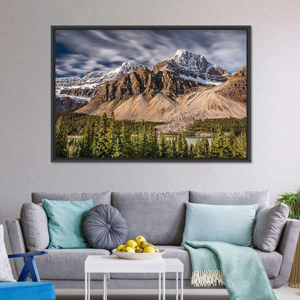 Mont Crowfoot Canada Canvas Wall Art-3 Horizontal-Gallery Wrap-25" x 16"-Tiaracle