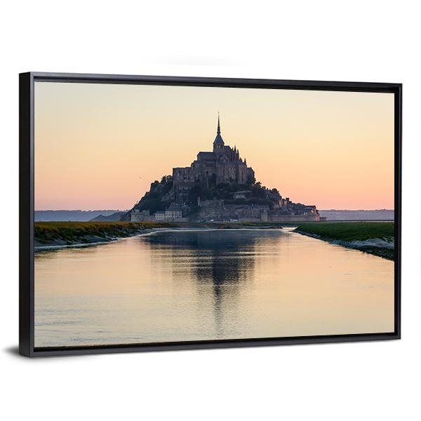 Mont-Saint-Michel Normandy Canvas Wall Art-3 Horizontal-Gallery Wrap-25" x 16"-Tiaracle