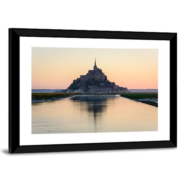 Mont-Saint-Michel Normandy Canvas Wall Art-3 Horizontal-Gallery Wrap-25" x 16"-Tiaracle