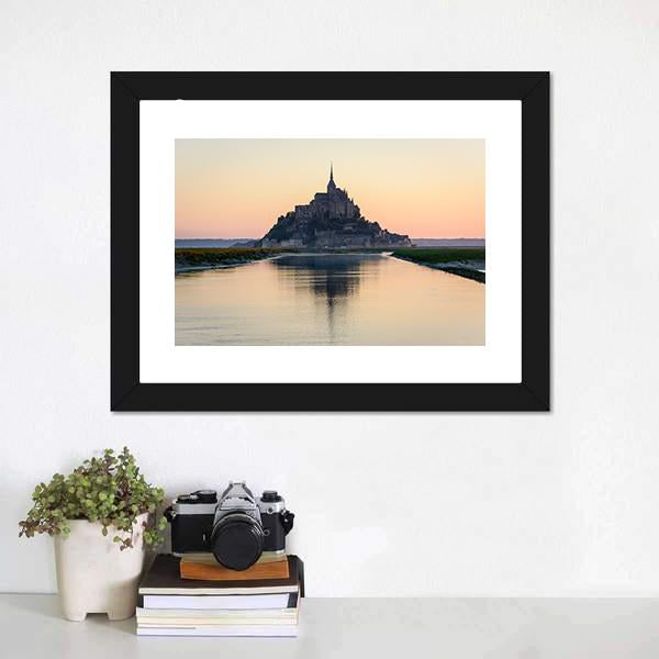 Mont-Saint-Michel Normandy Canvas Wall Art-3 Horizontal-Gallery Wrap-25" x 16"-Tiaracle