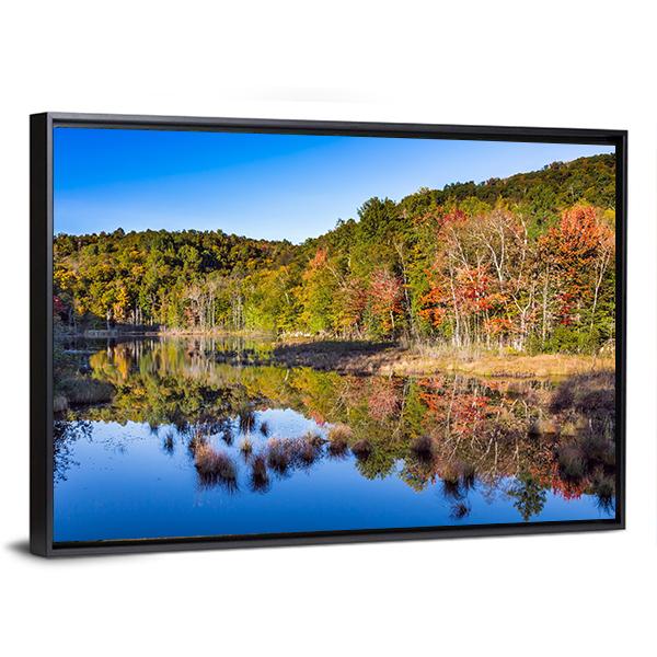 Mont Tremblant In Autumn Canvas Wall Art-3 Horizontal-Gallery Wrap-25" x 16"-Tiaracle
