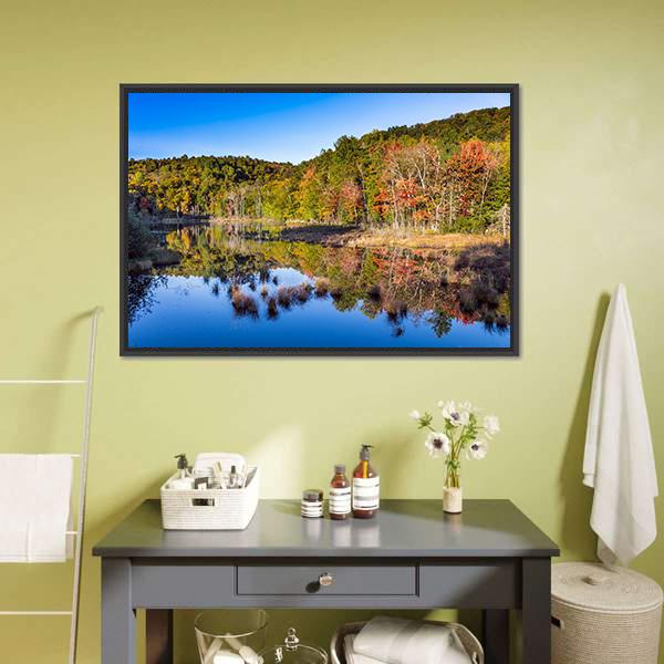 Mont Tremblant In Autumn Canvas Wall Art-3 Horizontal-Gallery Wrap-25" x 16"-Tiaracle