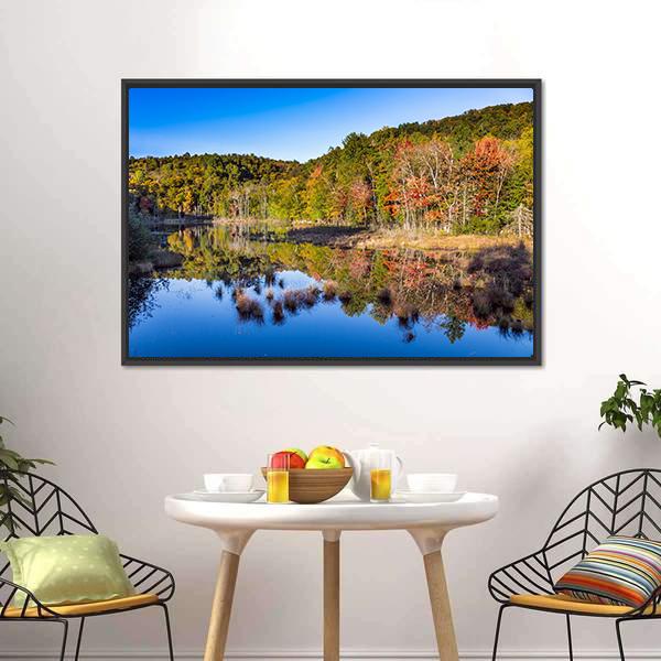 Mont Tremblant In Autumn Canvas Wall Art-3 Horizontal-Gallery Wrap-25" x 16"-Tiaracle
