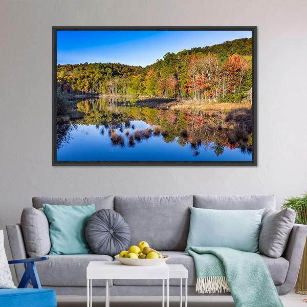Mont Tremblant In Autumn Canvas Wall Art-3 Horizontal-Gallery Wrap-25" x 16"-Tiaracle