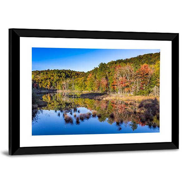 Mont Tremblant In Autumn Canvas Wall Art-3 Horizontal-Gallery Wrap-25" x 16"-Tiaracle