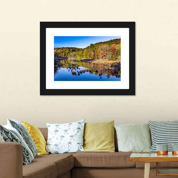 Mont Tremblant In Autumn Canvas Wall Art-3 Horizontal-Gallery Wrap-25" x 16"-Tiaracle