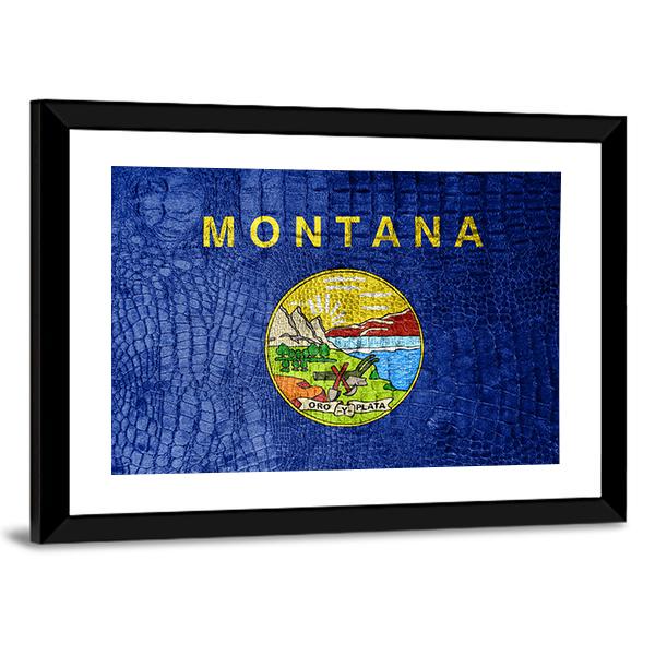 Montana Flag Canvas Wall Art-3 Horizontal-Gallery Wrap-25" x 16"-Tiaracle