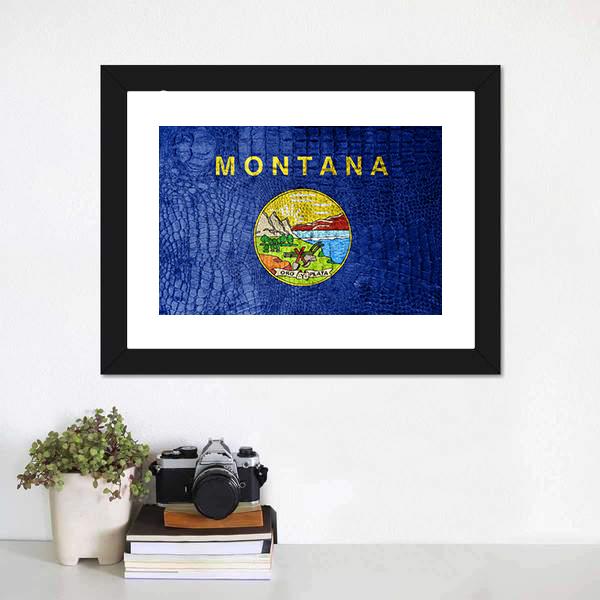 Montana Flag Canvas Wall Art-3 Horizontal-Gallery Wrap-25" x 16"-Tiaracle