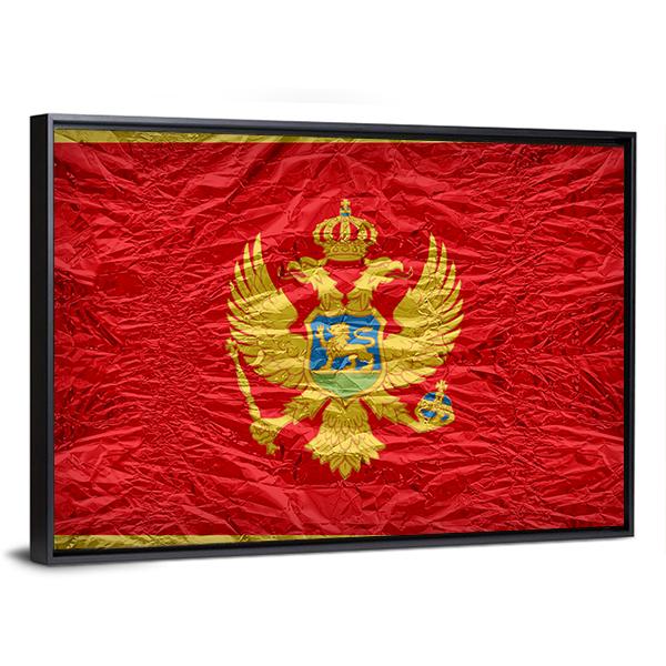 Montenegro Flag Canvas Wall Art-3 Horizontal-Gallery Wrap-25" x 16"-Tiaracle