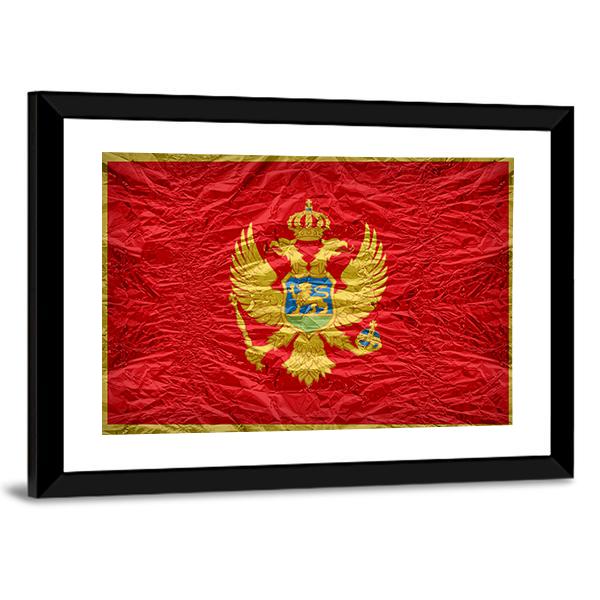 Montenegro Flag Canvas Wall Art-3 Horizontal-Gallery Wrap-25" x 16"-Tiaracle