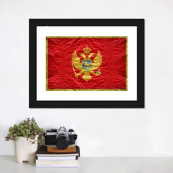 Montenegro Flag Canvas Wall Art-3 Horizontal-Gallery Wrap-25" x 16"-Tiaracle