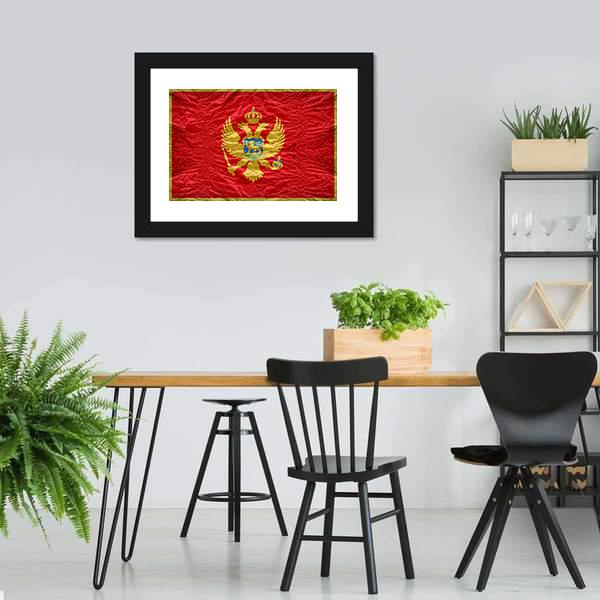 Montenegro Flag Canvas Wall Art-3 Horizontal-Gallery Wrap-25" x 16"-Tiaracle