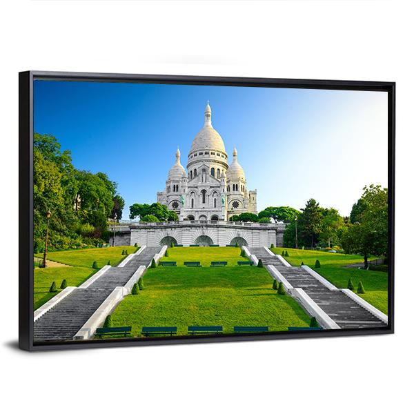 Montmartre At Sunrise Canvas Wall Art-3 Horizontal-Gallery Wrap-25" x 16"-Tiaracle