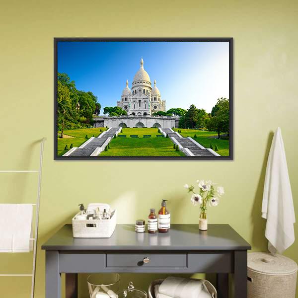 Montmartre At Sunrise Canvas Wall Art-3 Horizontal-Gallery Wrap-25" x 16"-Tiaracle