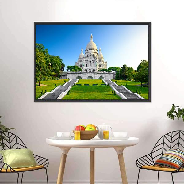Montmartre At Sunrise Canvas Wall Art-3 Horizontal-Gallery Wrap-25" x 16"-Tiaracle