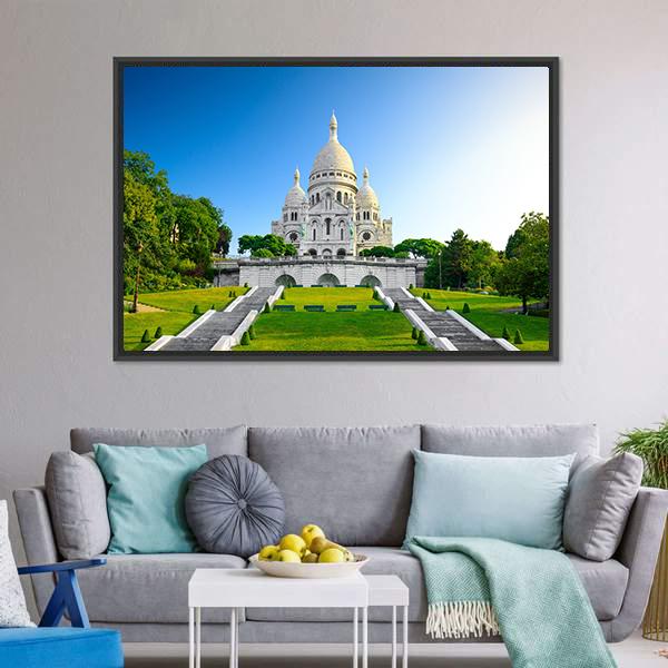 Montmartre At Sunrise Canvas Wall Art-3 Horizontal-Gallery Wrap-25" x 16"-Tiaracle