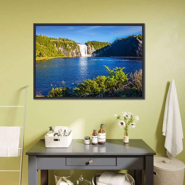 Montmorency Falls Canvas Wall Art-3 Horizontal-Gallery Wrap-25" x 16"-Tiaracle