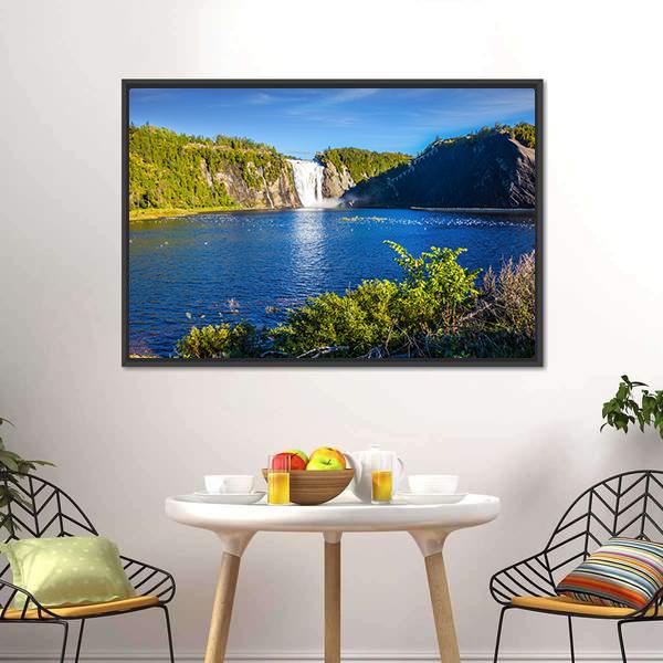 Montmorency Falls Canvas Wall Art-3 Horizontal-Gallery Wrap-25" x 16"-Tiaracle