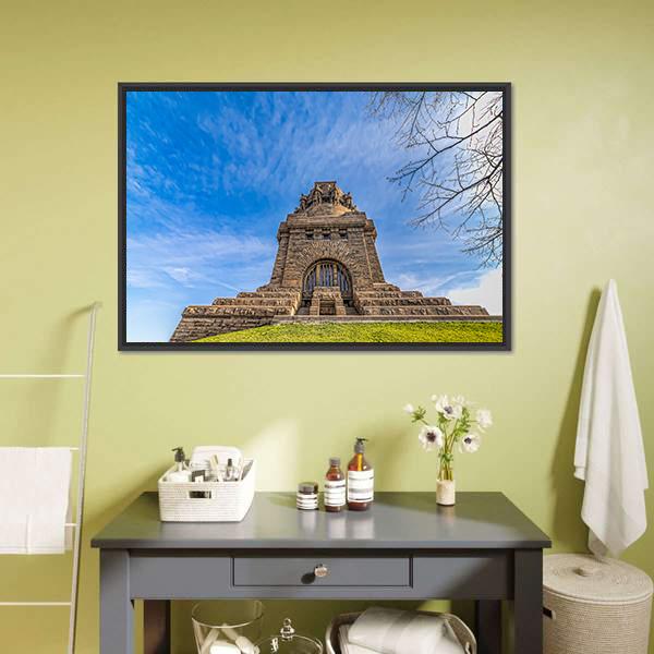 Monument To The Battle Of Nations Canvas Wall Art-3 Horizontal-Gallery Wrap-25" x 16"-Tiaracle