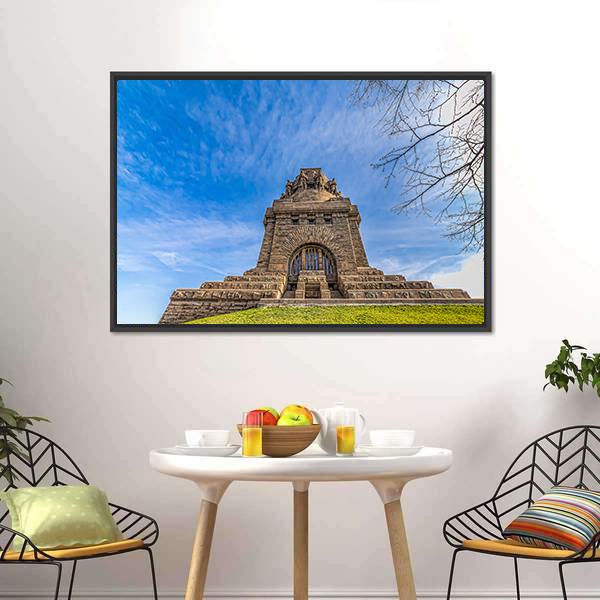 Monument To The Battle Of Nations Canvas Wall Art-3 Horizontal-Gallery Wrap-25" x 16"-Tiaracle