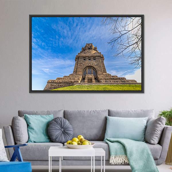 Monument To The Battle Of Nations Canvas Wall Art-3 Horizontal-Gallery Wrap-25" x 16"-Tiaracle