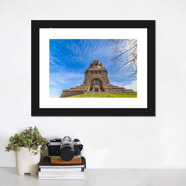Monument To The Battle Of Nations Canvas Wall Art-3 Horizontal-Gallery Wrap-25" x 16"-Tiaracle