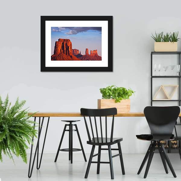 Monument Valley In Utah Canvas Wall Art-3 Horizontal-Gallery Wrap-25" x 16"-Tiaracle