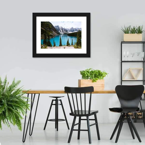 Moraine Lake Canada Canvas Wall Art-3 Horizontal-Gallery Wrap-25" x 16"-Tiaracle