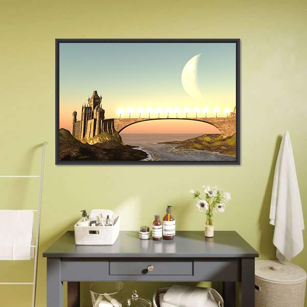 Moravian Castle Canvas Wall Art-3 Horizontal-Gallery Wrap-25" x 16"-Tiaracle