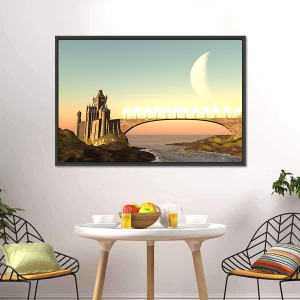 Moravian Castle Canvas Wall Art-3 Horizontal-Gallery Wrap-25" x 16"-Tiaracle